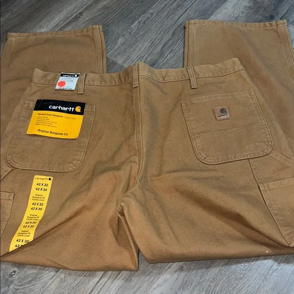 Carhartt Men's Tan Original Dungaree Pants Sz 42x30 nwt - Picture 4 of 6